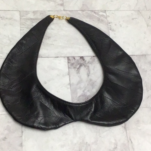 Genuine Leather Peter Pan Collar. Handmade - Picture 1 of 4